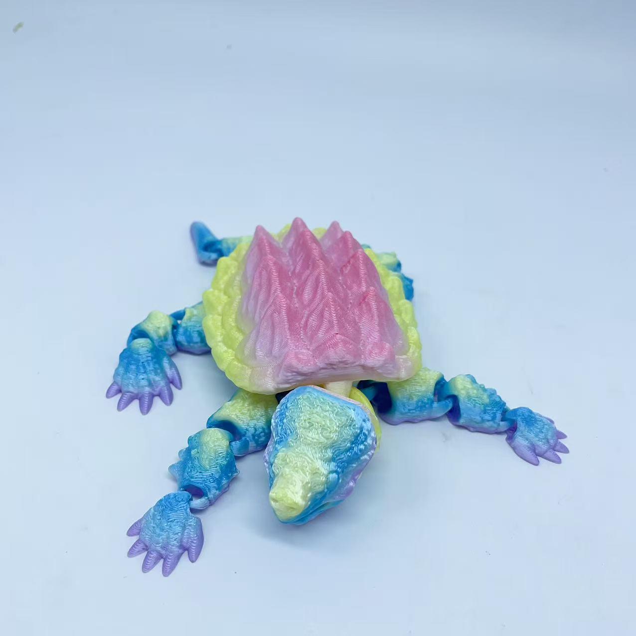 Реалистичная 3D-печатная фигурка каймановой черепахи, полностью подвижная, игрушка для снятия стресса и творческая настольная игрушка