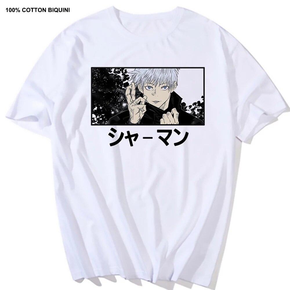 Harajuku Unisex's Tshirt Jujutsu Kaisen Printed Short Sleeve T Shirt Cool Cartoon Anime Casual T-shirt Kawaii Male Streetwear Tops