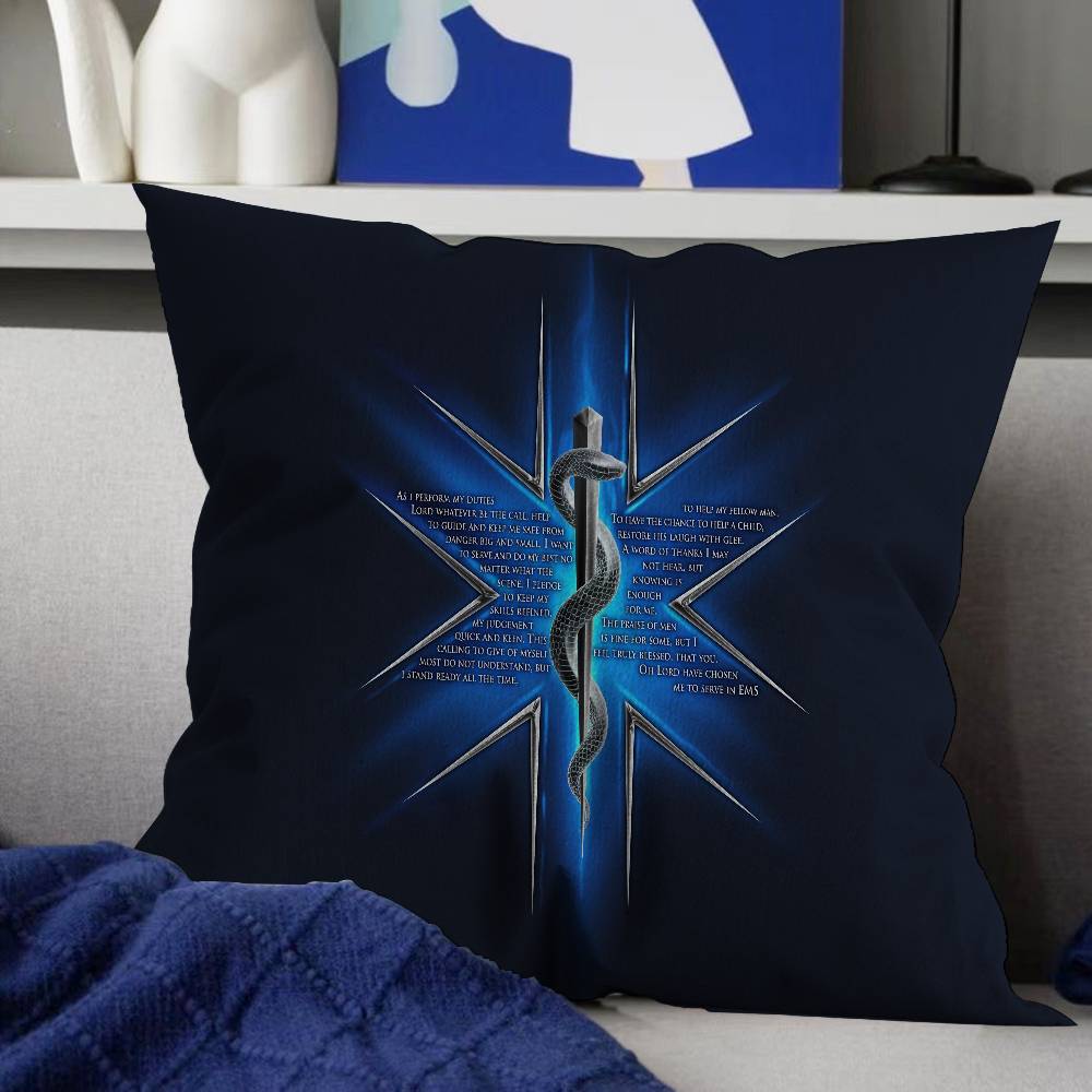 Ems Star Of Life Cushion Cover Pillow Cover Decor Pillowcase Printed Cushion Case For Couch