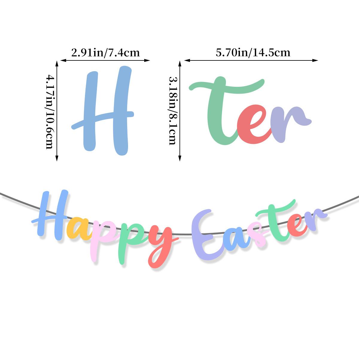 

Easter Banner Spiral Bunny Hanging Decoration Easter Egg Carrot Banner Happy Easter Theme Home Party Decorations Supplies
