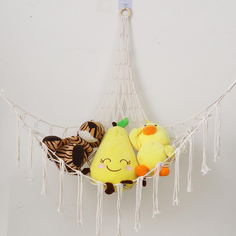 

Handmade Triangle Woven Net Bag for Bedroom Doll Storage and Wall Hanging 1 meter * 1.3 meters