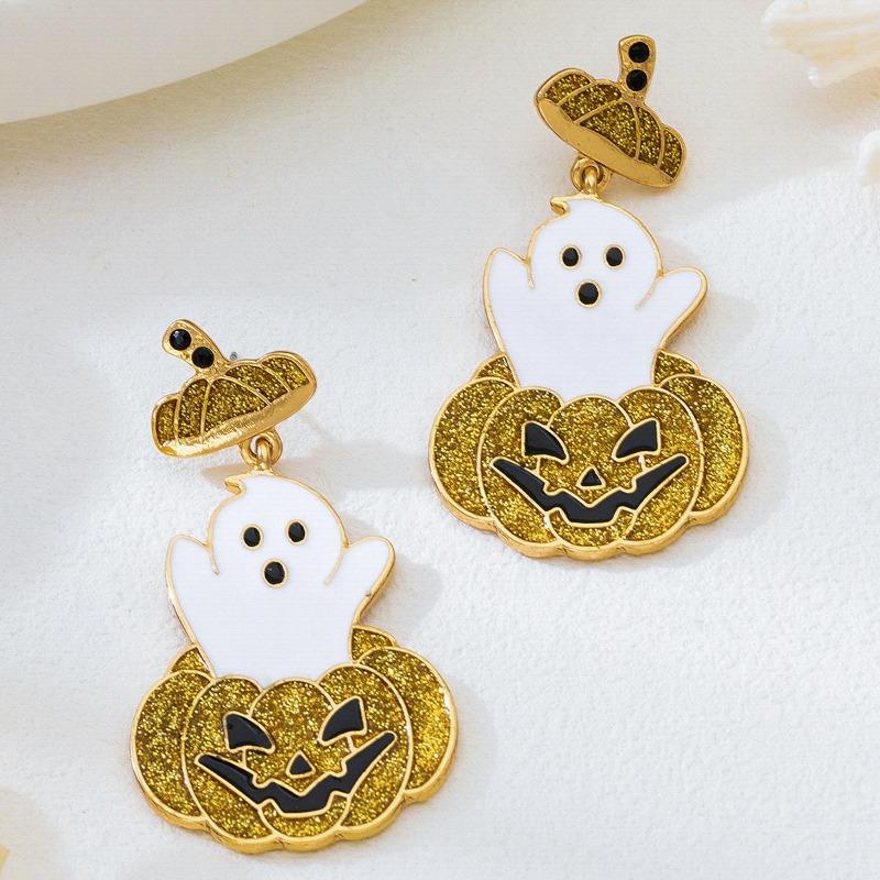 Women'S Halloween Fashion A Variety Of Minimalist Niche Designs Ghost Earrings Party Party