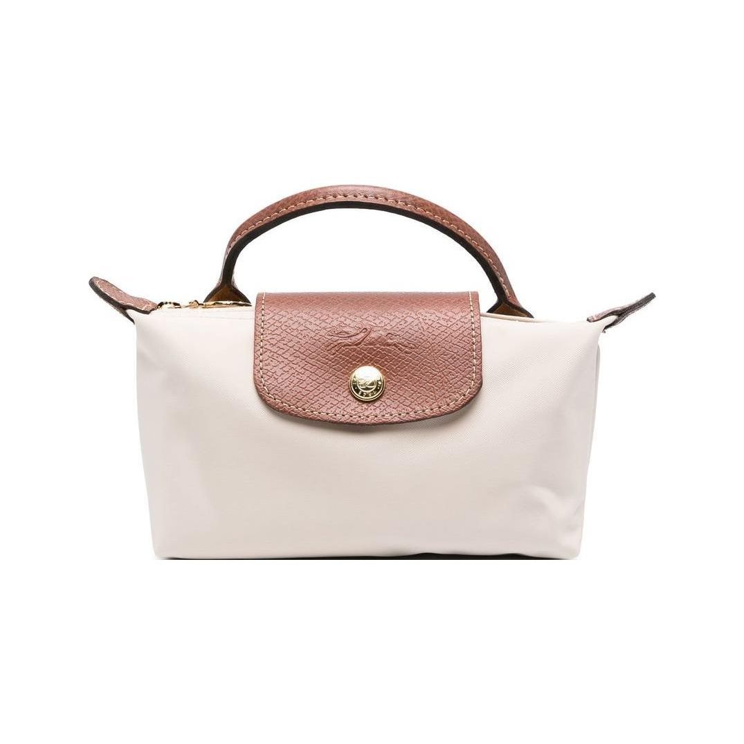 

Longchamp Le Pliage 17 Eco-Friendly Zipper Handle Recycled Canvas With Leather Trim Pouch Clutch Tote Women Bags Paper-Color 34175089555 Basic Set (Bag)