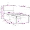 Single Bed Frame with Headboard ROSTOCK Natural 90 x 190 cm