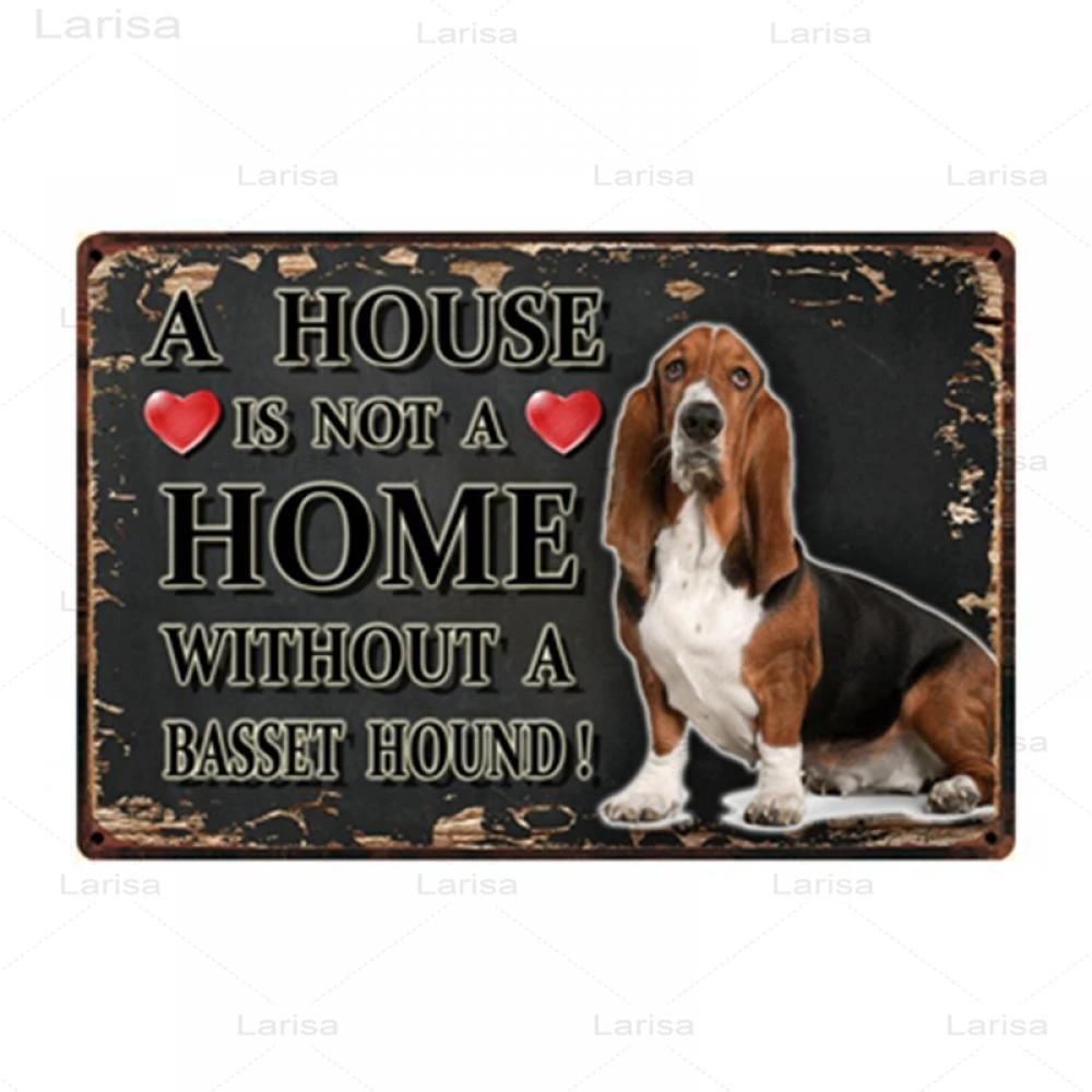 Pets Animal Dog Metal Poster Pitbull Bulldog Chihuahua Tin Sign Vintage Plate Home Decor Bar Pet Shop Wall Art Metal Painting