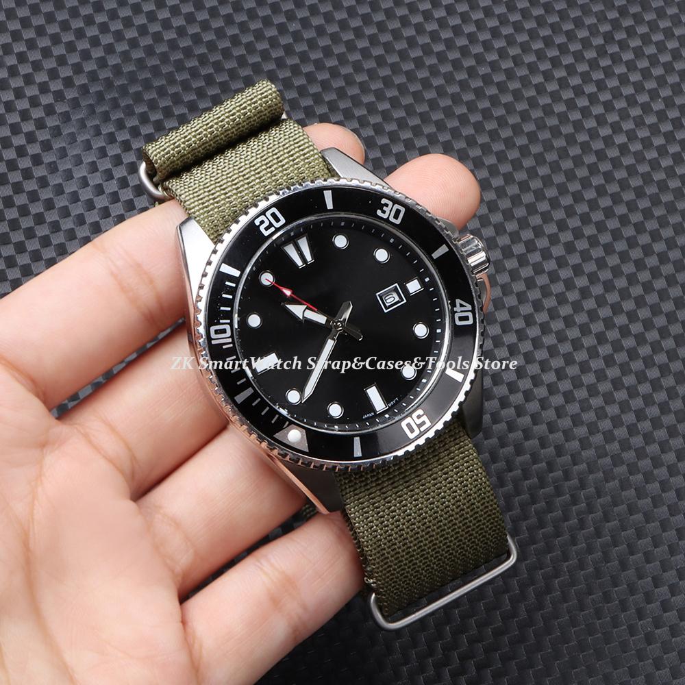 18mm 20mm 22mm Ribbed Nylon Watchband for Military Watch Strap Sport Bracelets Nylon Woven Watchband Women Men Bands Accessories