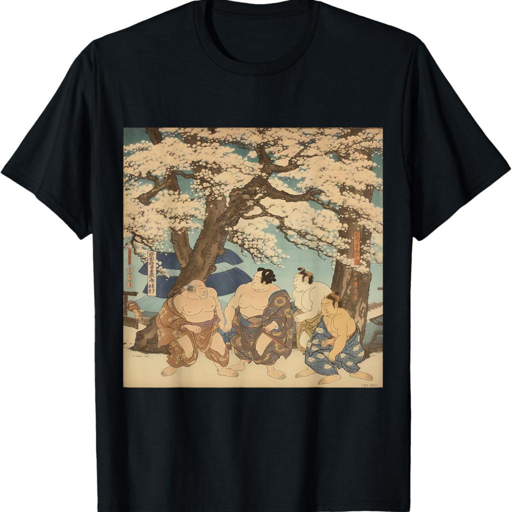 Sumo Under Cherry Blossom T-Shirt