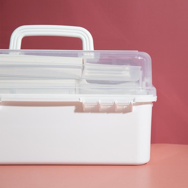 Transparent Plastic Medical Box Portable Household Multi-layer Storage Container Multifunction Box