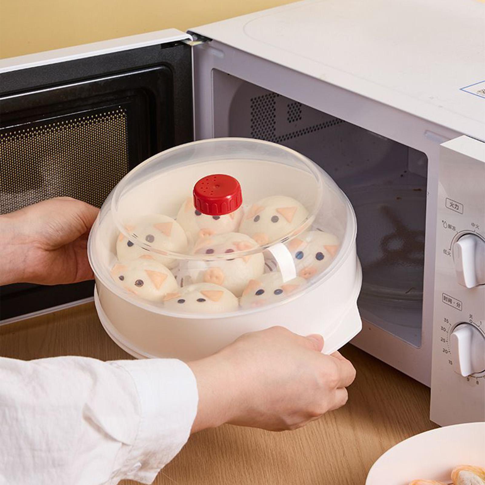 

Microwave Heating Steamer Household Large Capacity Steamer Kitchen Steamer Box Steamer Rack Can Exhaust Steam CN