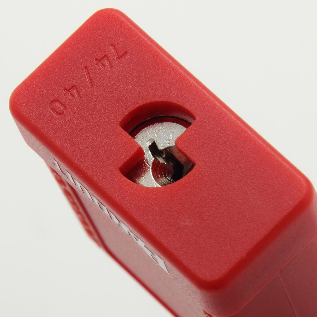 Panduit Corporation Lockout Shackle Non-Conductive Padlock, Red, PSL-8, 38.1mm