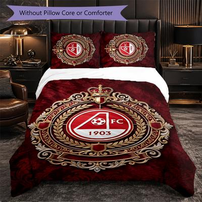 Aberdeen FC Thema Beddengoed 3-delige Dekbedovertrek Set Decoratief Beddengoed Voor Tienerkamer Huisdecoratie