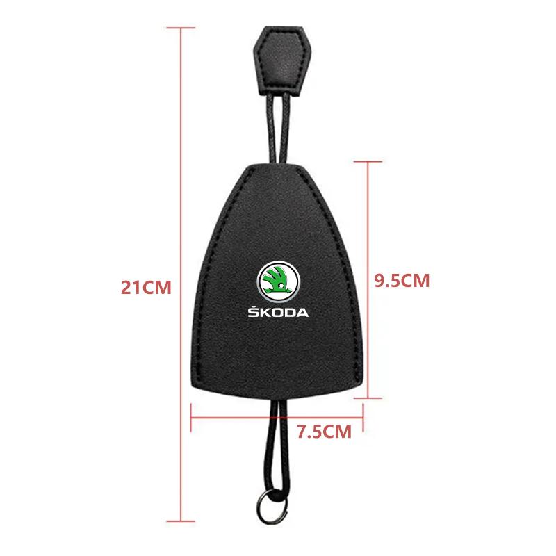 1Pcs Car Key Protection Shell Bag Car Key Case Cover Car Keychain For Skoda Octavia MK2 MK3 2 3 A7 Fabia Karoq Kodiaq Superb Rapid Kamiq