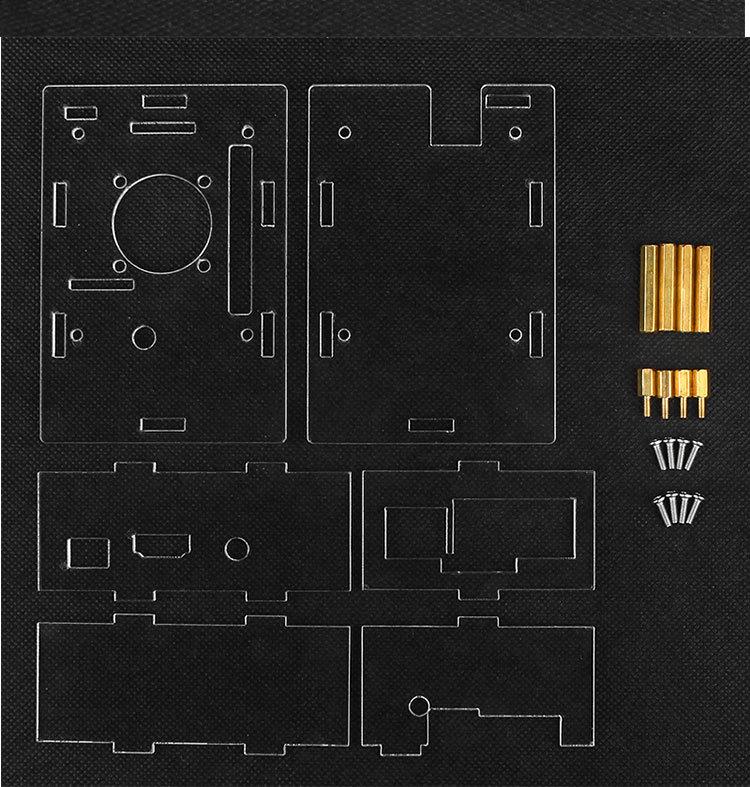 Orange Pi 3B Acrylic Case with Fan & Aluminum Heatsink