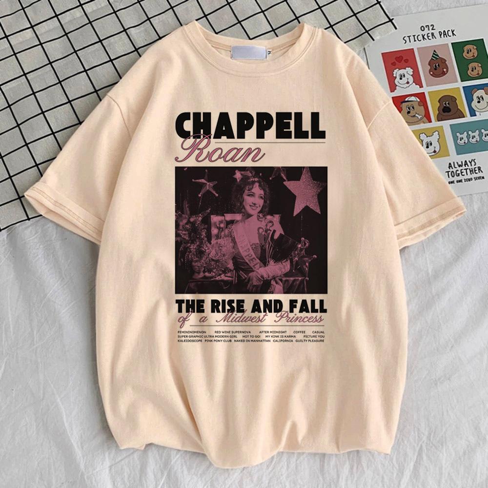 Chappell Roan T-Shirt Teenager Psychedelisch Punk Atmungsaktiv Bequem Retro T-Shirt Vintage Y2k Psychedelische Universität Grunge Punk