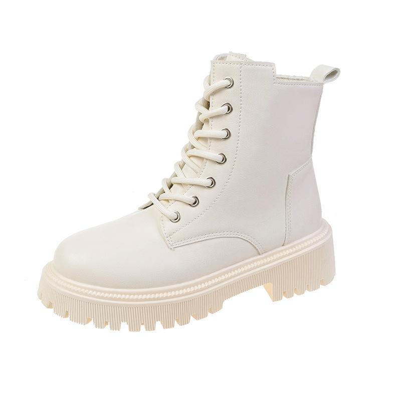Autumn and Winter Thick-soled Retro Women's Boots Korean Version of Handsome Motorcycle Short Boots Women