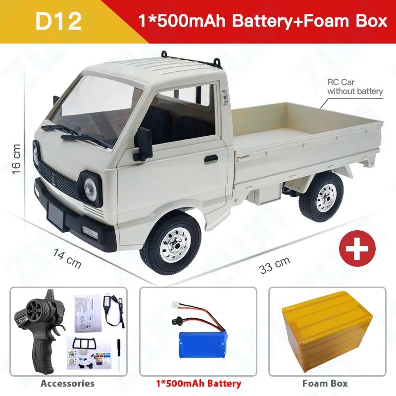 WPL D12 1:10 / 1:16 RC CAR Simulation Drift Climbing Truck LED Light Haul Cargo Remote Control Electric Toys For Children