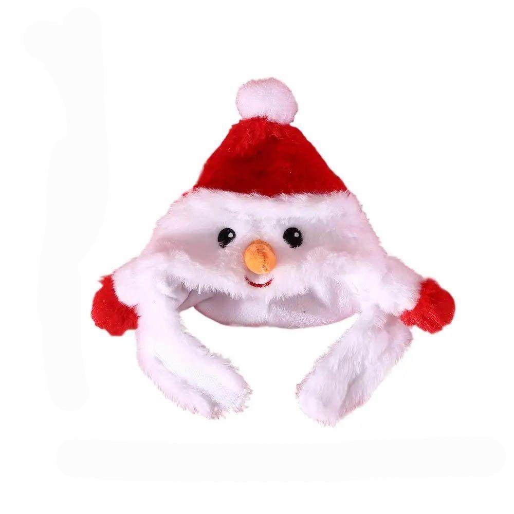 Cute Funny Cat Hat christmas tree Santa Claus Cat Cap Snowman Soft Pet Accessories Party Supplies