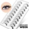 GROINNEYA 5/10 Pairs Fluffy Lashes 3D Mink Lashes Natural Eyelashes Cat Eye Lashes False Eyelashes Makeup Eyelash Extension