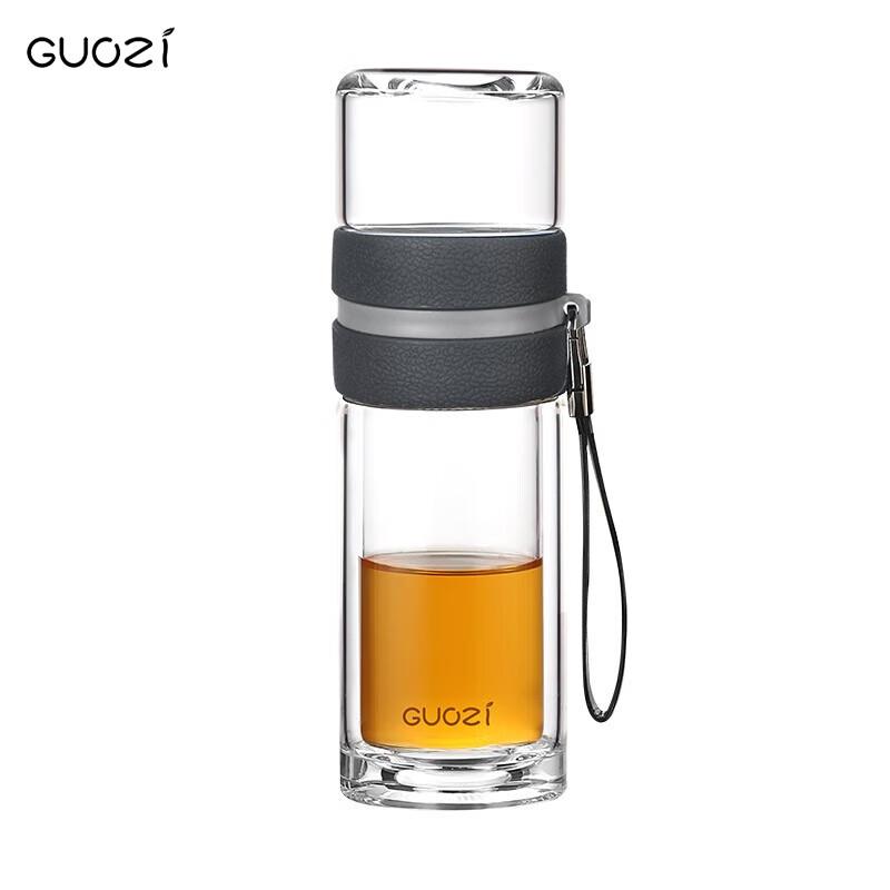 GUOZI Portable Tea Infuser Glass Bottle