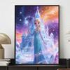 Disney 5D DIY Full Circle Diamond Painting Kit Elsa Frozen Ice Castle Galaxy Home Bedroom Wall Decor Gift