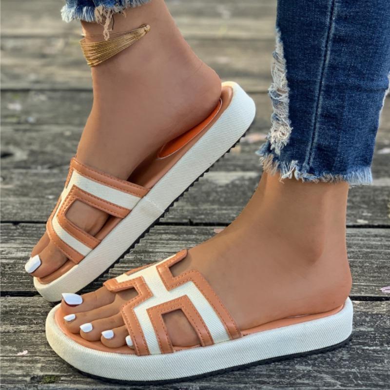 Summer Fashion New Color-Block Casual Slippers