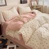 Ins Pink Flowers Bedding Set Flat Bed Sheet Duvet Cover Twin Full Queen Nordic Bed Linen Boy Girl Bedding Sets Floral Princess
