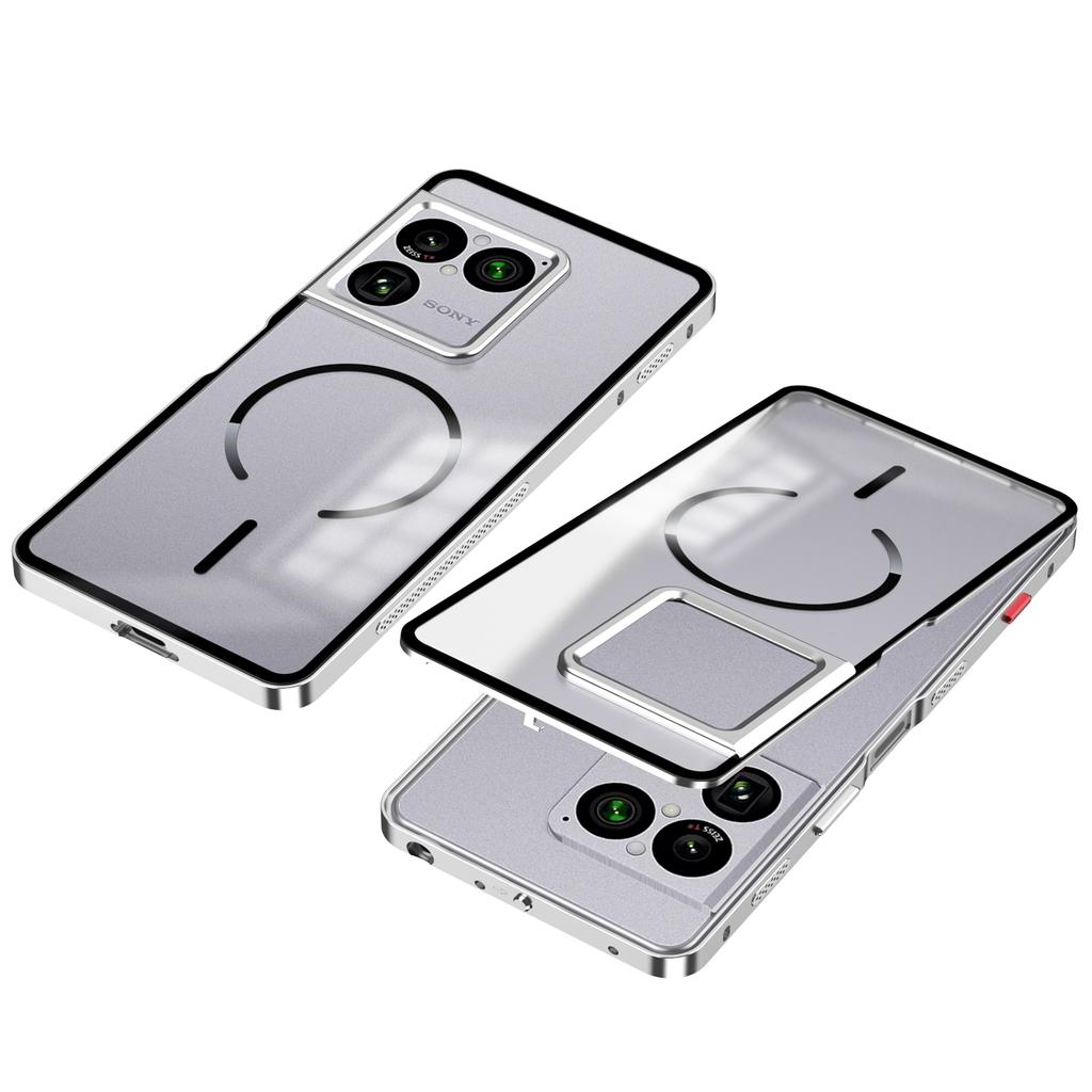 Case For Sony Xperia 1 VIII Aluminium Alloy Metal Frame Bumper Frosted Acrylic Magsafe Wireless Charging Cover