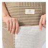 Waterproof Cotton Linen Striped Apron for Baking, Kitchen, or Work, with Logo Printing Option