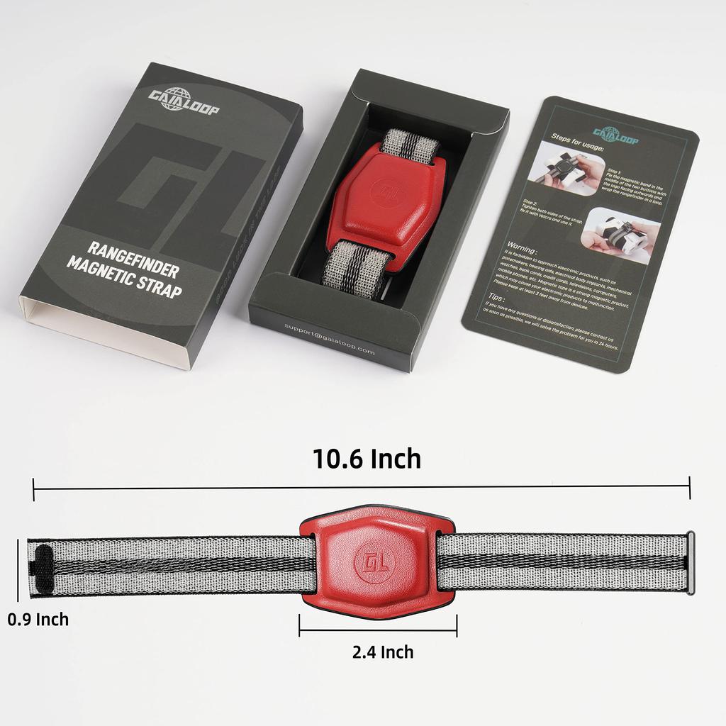 Gaialoop Golf Rangefinder Magnetic Holder Mount Strap Universal Adjustable Magnetic Rangefinder Strap for Golf Cart Golf Rangefinder Holder Strap