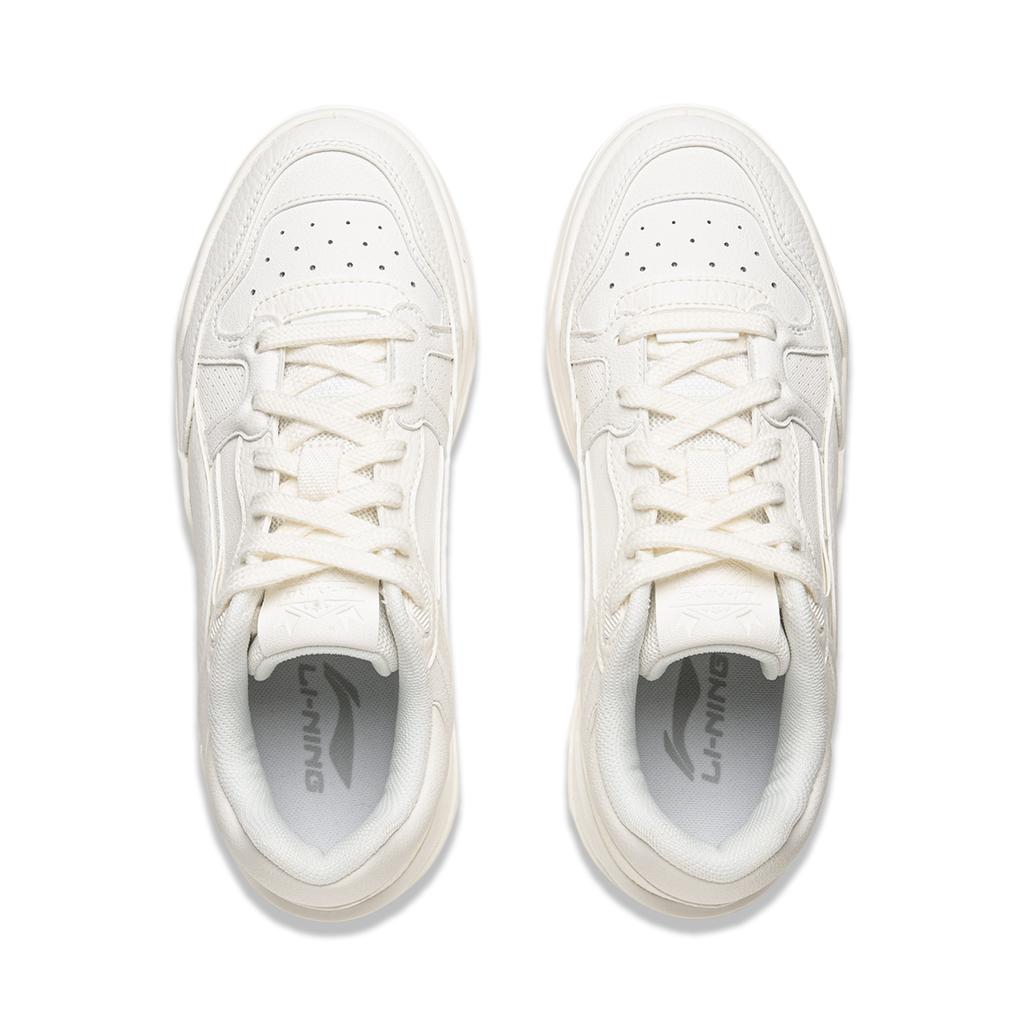 New LiNing Moon White 2.0 Slip Resistant And Breathable Low Top Skateboard Shoes Women's Mist White AGCU276-11