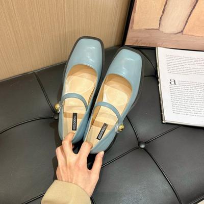 Lässige Damen Mary Jane Schuhe mit niedrigen Absätzen Mode Bequeme Riemen Schwarz Braun Walking Party Slipper Schuhe Damen 2025 Frühling