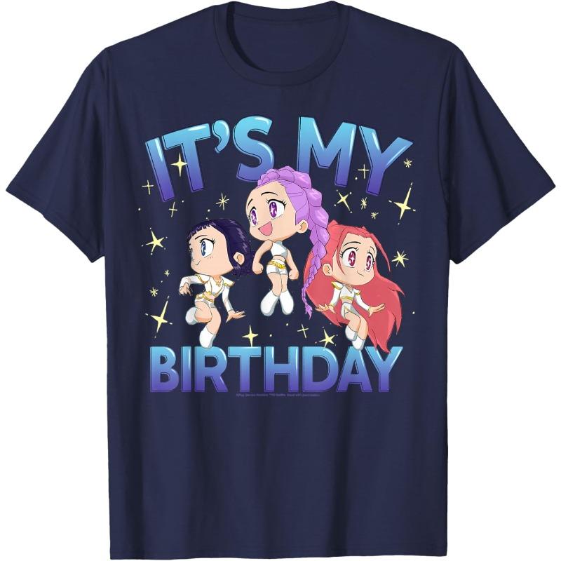 Kpop Dämonenjäger Geburtstag Chibi Gruppe T-Shirt | Trendige Fanbekleidung für Erwachsene