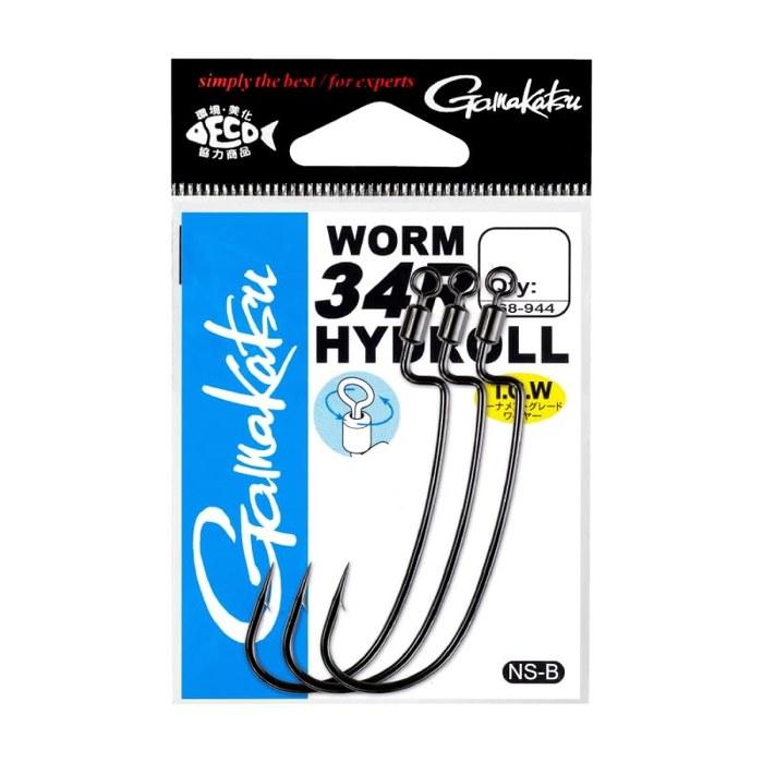 Gamakatsu TGW Worm 34R HYDROLL NSB #2/0 68-944