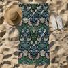 1pc Vintage Floral and Bird Pattern Design 2D Printed Microfiber Beach Towel, Quick Dry Super Absorbent. Great for Beach, Pool