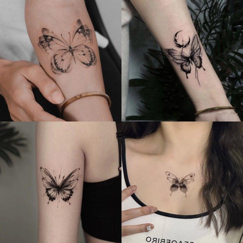 Waterproof Realistic Butterfly Tattoo Sticker – Small, Fresh, Aesthetic Cartoon Style, Long-Lasting, Personalized Colors
