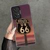 America Route 66 Soft Phone Case for Samsung A17 A16 A15 A14 A13 A57 A56 A55 A54 A53 A37 A36 A35 A34 A33 A26 A25 A24 A23 A52