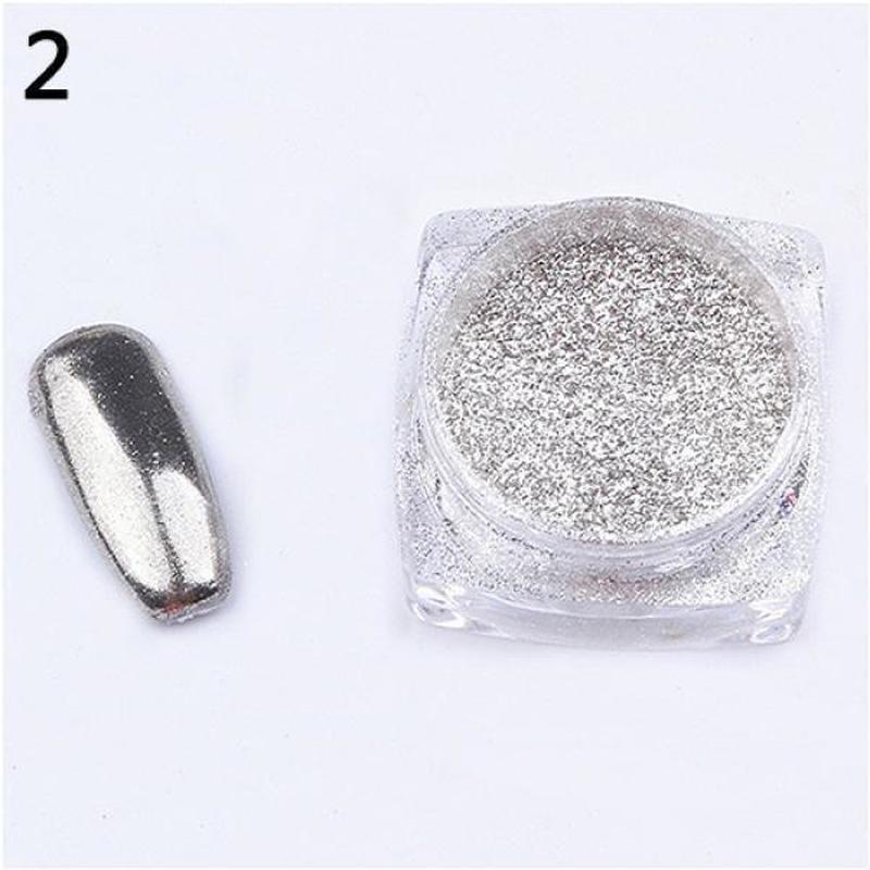 Nail Glitter Powder 2g Mirror Chrome Effect Shinning Pigment Glitters Nail Art Powder Dustdecoration