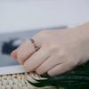 Adjustable Open Ring Couples In Rib Bone Design Vintage Plated Geometric Jewelry Unisex Student Gift
