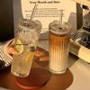Youluo Transparent Borosilicate Glass Cup with Lid & Straw