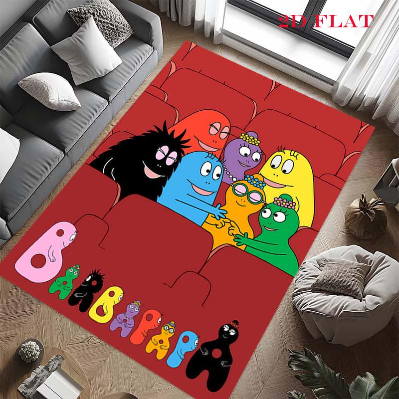 Barbapapa Fun Carpet Rug for Living Room Bedroom Home Sofa Decoration,Kids play Nonslip Floor Mat