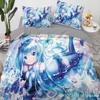Anime Kawaii Bedding Set Japan Anime Loli Duvet Cover Set Kids Bedroom Cartoon 3D Printed Quilt Cover Bedroom Gift