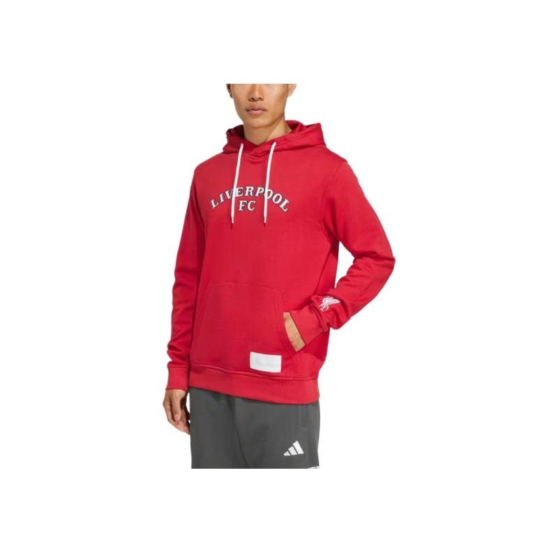 Adidas Solid Color Hooded Pullover Sweatshirt Men Tops JW5489