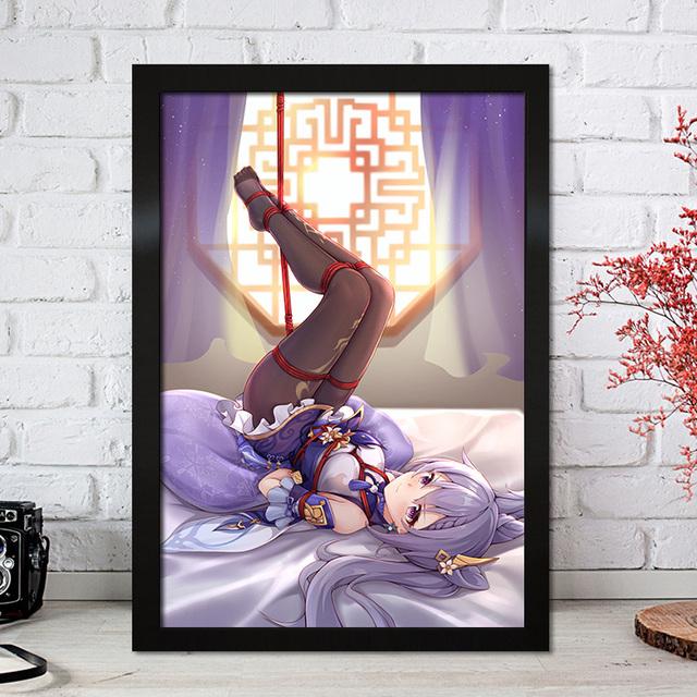 Genshin Impact Canvas Poster HD Game Character Painting Anime Girl Wall Art Print Dormitory Picture