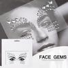 Eco-Friendly Fashion 3D Mermaid Face Gem Crystal Rhinestone Temporary Tattoo Stickers Shiny Glitter for Festival Prom Party