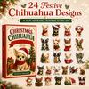 Calendario dell'Avvento di Natale 2026 Conto alla rovescia di Natale 24 Giorni Ciondolo Design Chihuahua in Acrilico Scatola Regalo Sorpresa Decorazione