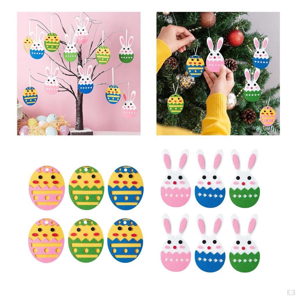 6 Pcs Easter Ornaments Hanging Decorations for Props Decoration