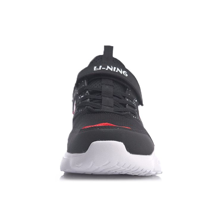 Li Ning Classic Non-Slip Shock Absorbing Durable Low-Top Kids Running Shoes Kids Running Shoes Black White Red YKCQ162-1