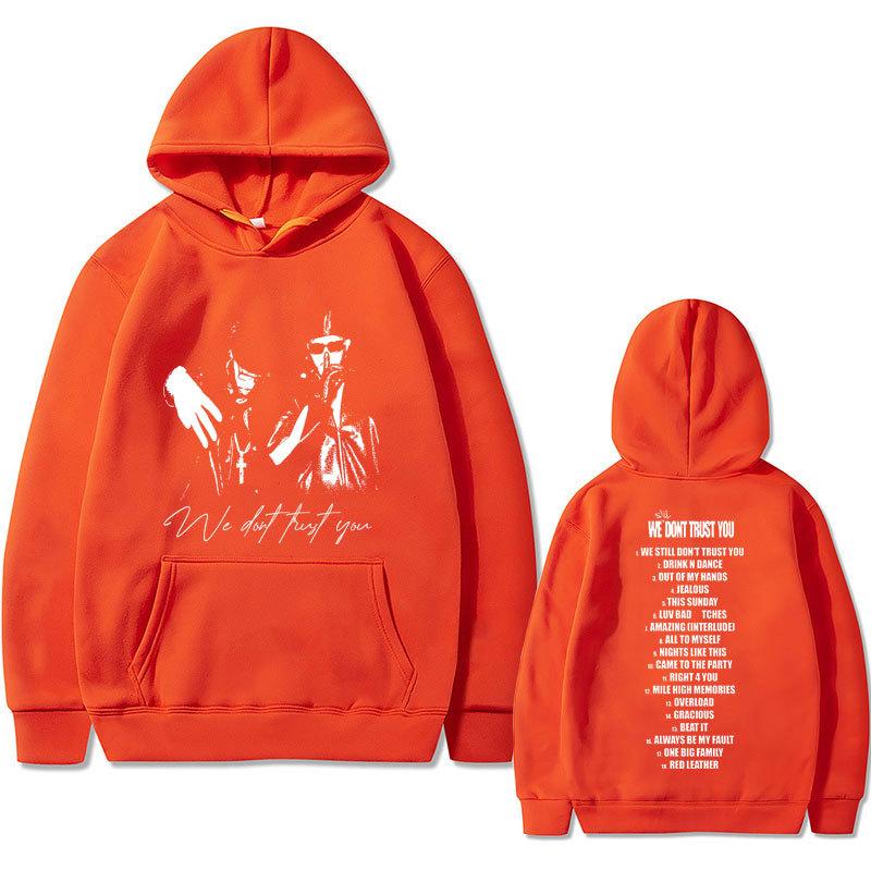 Rapper Metro Boomin and Future We Don't Trust Print Autumn Fleece Hoodie Regular Fit Long Sleeve Clothes Streetwear