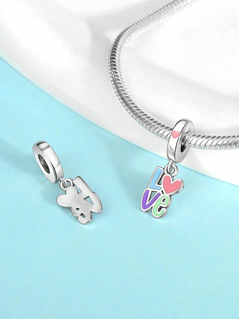 Charm Copper Colors Valentine'S Day Heart Bead For Original Bracelet Diy Beads Charms Jewellery Making Gift For Women Styfne