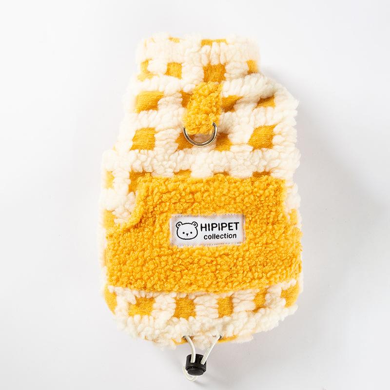 

Осенне-зимняя одежда для собак этнический стиль теплая жилетка на флисе для маленьких собак тедди кошек домашних животных L (recommended weight 8-6 kg)